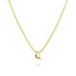 Initials Brick Alphabet Letter Necklace Gold Layered Steel Jewellery